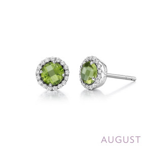 Lafonn August Birthstone Earrings bonded in Platinum