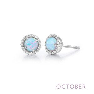Lafonn October Birthstone Earrings bonded in Platinum