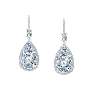 Lafonn Opera Drop Earrings bonded in Platinum