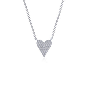 Lafonn Pave Heart Necklace  N0323CLP