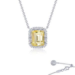 Lafonn Emerald-Cut Halo Necklace  N0276CAT