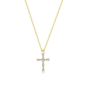 Lafonn Eden Baguette Cross Necklace  N2035CLP