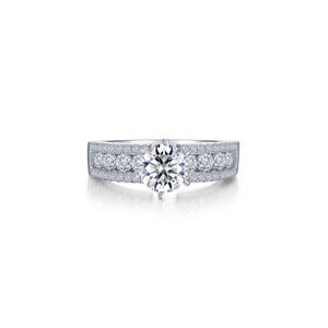 Lafonn Love's Path Engagement Ring Bonded in Platinum  R2041CLP