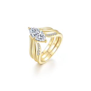 Lafonn Marquise Muse Ring Bonded in Platinum   SetR0566CLG