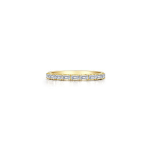 Lafonn Baguette Half-Eternity Band Bonded in Platinum  R0537CLG