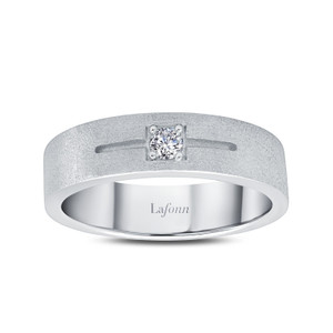 Lafonn 0.11 CTW Men's Wedding Band Bonded in Platinum  R0416CLP