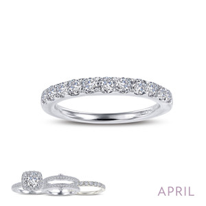 Lafonn April Birthstone Ring Bonded in Platinum  BR004DAP
