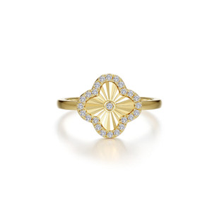 Lafonn Golden Clover Ring Bonded in Platinum  R2048CLG