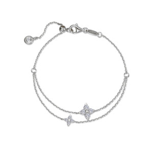 Lafonn Trillium Station Bracelet Bonded in Platinum