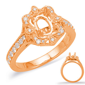 Diamond Engagement Ring 
 in 14K Rose Gold 
 
 
 EN8045-8X6MRG