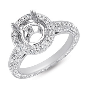 Diamond Engagement Ring  in 14K White Gold   EN7073-2WG