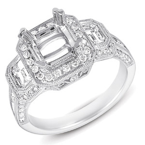 Diamond Engagement Ring  in 14K White Gold   EN7162-2SWG