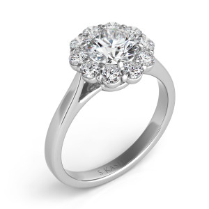 Diamond Engagement Ring  in 14K White Gold    EN7376-4WG