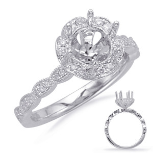 Diamond Engagement Ring  in 14K White Gold    EN8102-75WG