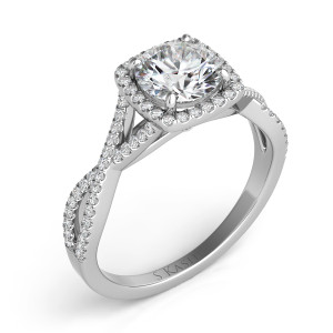 Diamond Engagement Ring  in 14K White Gold    EN7333-50WG