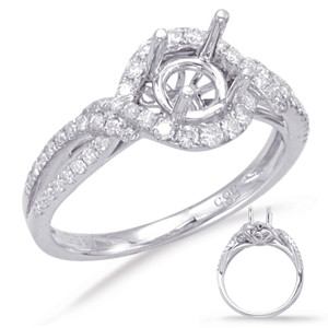 Diamond Engagement Ring  in 14K White Gold    EN7837-25WG