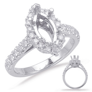 Diamond Engagement Ring  in 14K White Gold    EN8075-10X5MWG