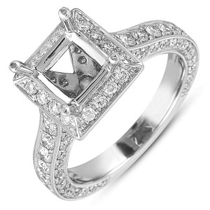 Diamond Engagement Ring  in 14K White Gold   EN7235-6.5MSWG