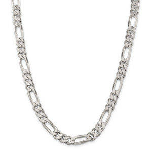 Sterling Silver 9mm Figaro Chain