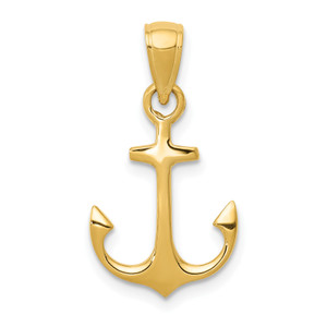 14k Anchor Pendant