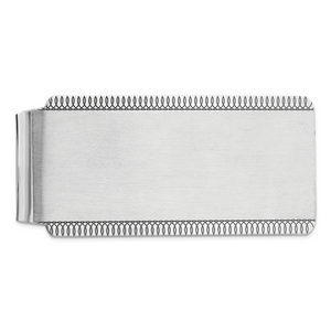 Sterling Silver Satin Rhodium-plated Front Money Clip