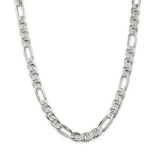 Sterling Silver 8.75mm Figaro Anchor Chain