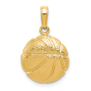 14KT Gold Basketball Pendant