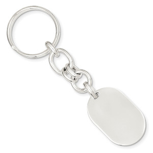 Sterling Silver Oval Key Ring