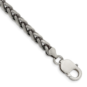 Sterling Silver Antiqued 6mm Spiga Link Bracelet