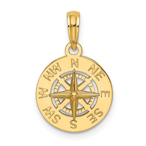14KT Gold Gold Mini Nautical Compass Charm