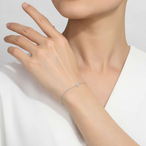 Lafonn Letter H Bracelet in Platinum Bonded Sterling Silver