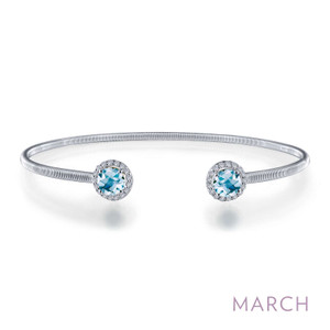 Lafonn March Birthstone Bracelet in Platinum Bonded Sterling Silver