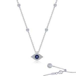 Lafonn Evil Eye Necklace bonded in Platinum