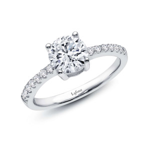 Lafonn 1.54 CTW Solitaire Engagement Ring bonded in Platinum