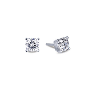 Lafonn 1.98 CTW Stud Earr ings in Sterl ing Silver Bonded with Plat inum