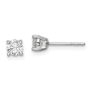 14K White Gold Lab Grown Diamond SI1/SI2, G H I, Post Earrings