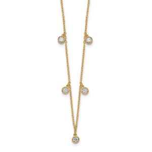 14k 5-station Diamond 18in Necklace