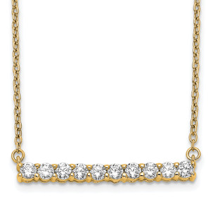 14k Diamond Bar 18 inch Necklace