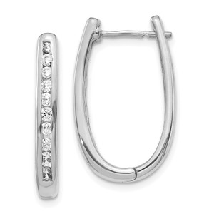 Moissanite Round Hoop with Safety Clasp Earrings XE2009MT