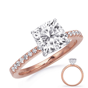 14KT Gold Diamond Engagement Ring Setting  EN7470-7.0MCURG
