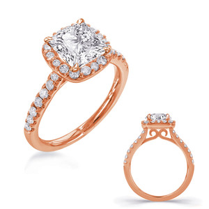 14KT Gold Diamond Engagement Ring Setting  EN7748-15RG