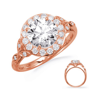 14KT Gold Diamond Engagement Ring Setting  EN7930-50RG