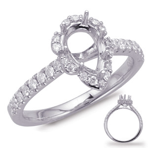 14KT Gold Diamond Engagement Ring Setting  EN8011-7X5MPL