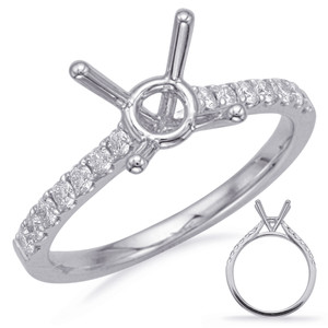 14KT Gold Diamond Engagement Ring Setting  EN8179-15WG