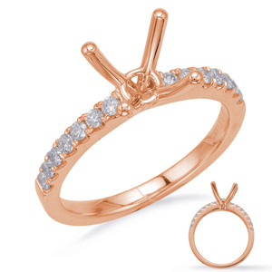 14KT Gold Diamond Engagement Ring Setting  EN8201-15RG
