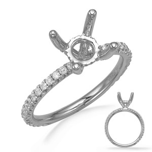 14KT Gold Diamond Engagement Ring Setting  EN8250-1PL