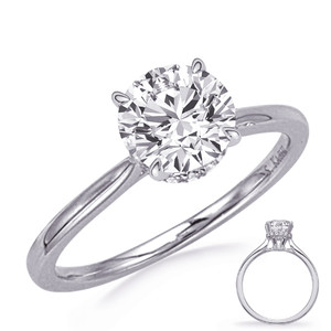14KT Gold Diamond Engagement Ring Setting  EN8344-125WG