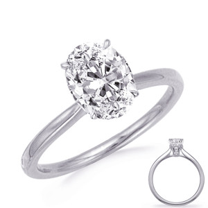 14KT Gold Diamond Engagement Ring Setting  EN8344-9X7OVWG