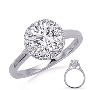 14KT Gold Diamond Engagement Ring Setting  EN8349-33WG