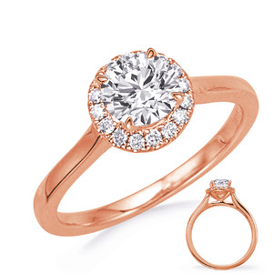 14KT Gold Diamond Engagement Ring Setting  EN8349-50RG